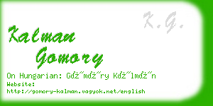 kalman gomory business card